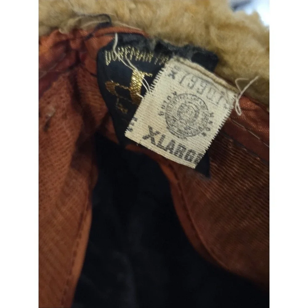 Vintage Fedora Dorfman Pacifica Co Leather Fur Made in USA Sz XL Hat - Picture 13 of 14